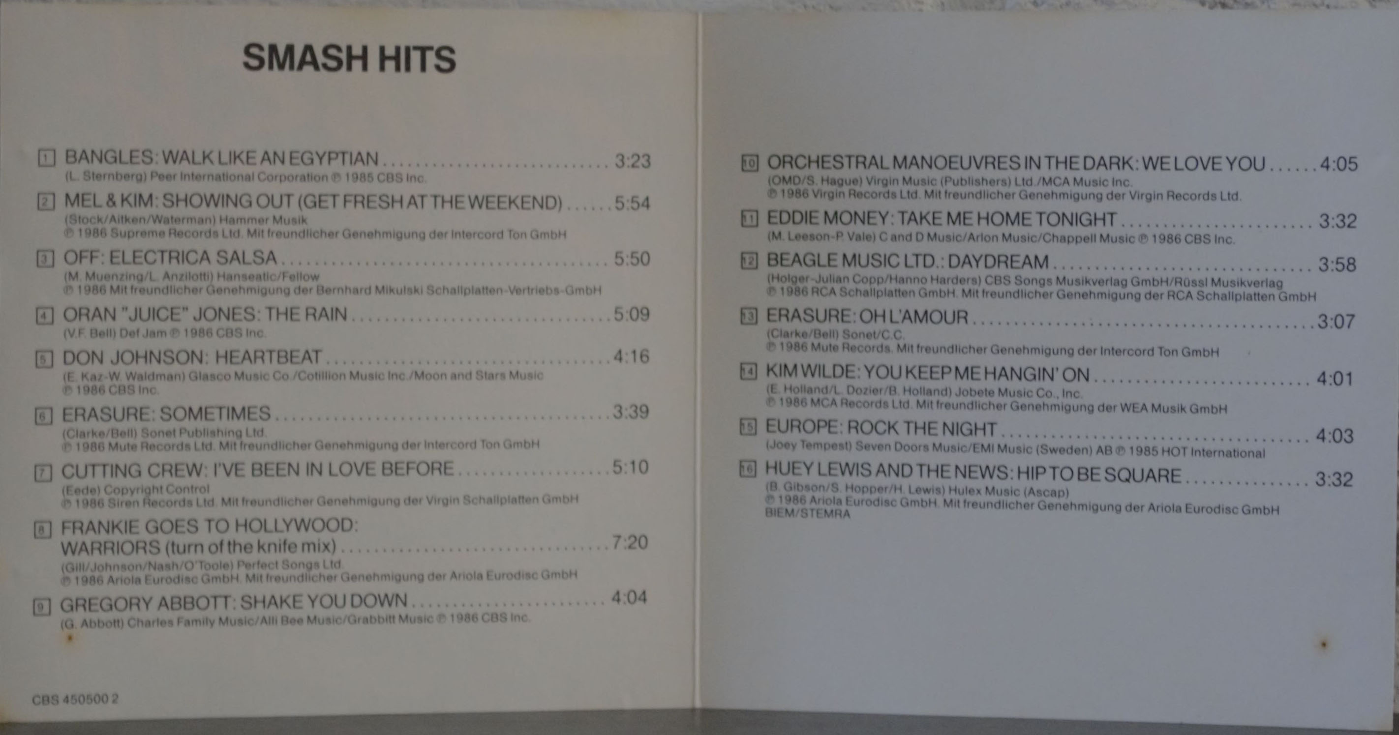Smash hits 1986
